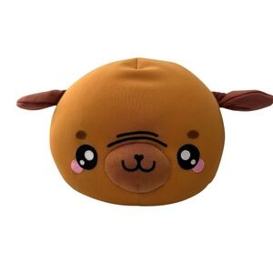 Cute Brown Plush Dog Pug Toy Distributing Soft Stuffed Animal Micro Bead